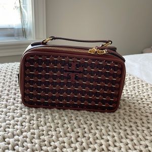 Britten woven small top handle case Tory Burch